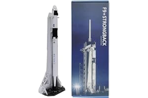 yuanpulalala SpaceX Falcon 9 Dragon+F9 Starship Heavy Falcon Metal Diecast Rocket Model Simulation Static Desktop Display (Dr
