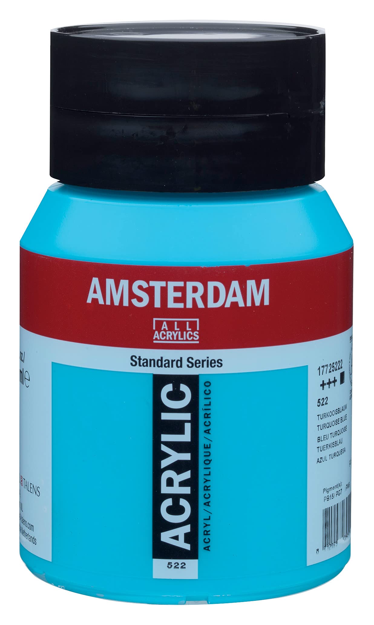 Royal Talens 17725222 Amsterdam Standard Series Acrylic Paint 500ml Turquoise Blue