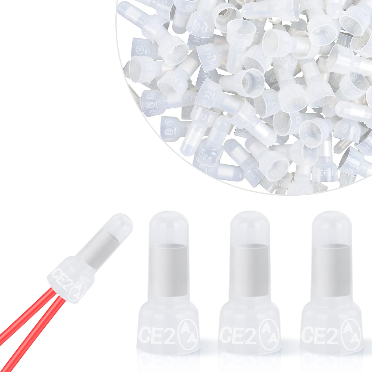 Photo 1 of *USED*
Nilight 300PCS CE2 Closed End Crimp Terminal 16-14 Gauge Nylon Insulated Closed End Wire Cap Wire Connectors Crimp Cap Terminals Connectors for Automotive Car Truck Boats Marine Electrical Wiring