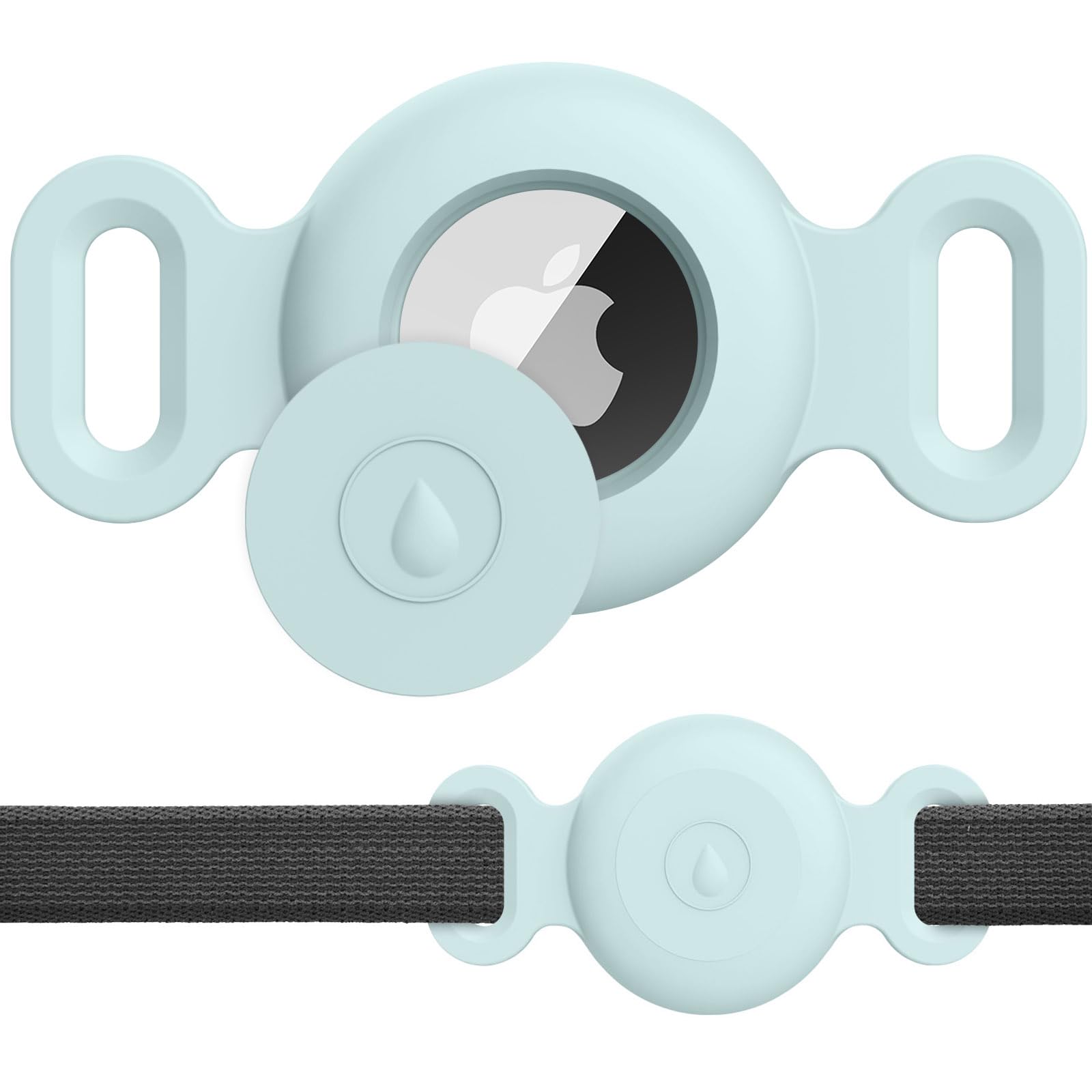 Meliya Airtag Case 1st/2nd for Dog Cat Collar, Waterproof Apple Airtag Protective Holder GPS Tracking Finder for Pet, Silicone Case for Dog Collar Cat Loop Holder Pet Accessories