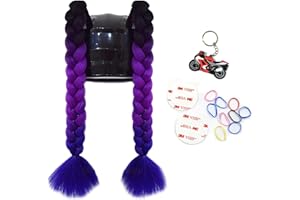 GYMARK 2 Psc Helmet Pigtail Motorcycle Helmet Ponytail Bicycle Helmet Braids Hair Tails for Any Helmets Decorations Cup Reusable