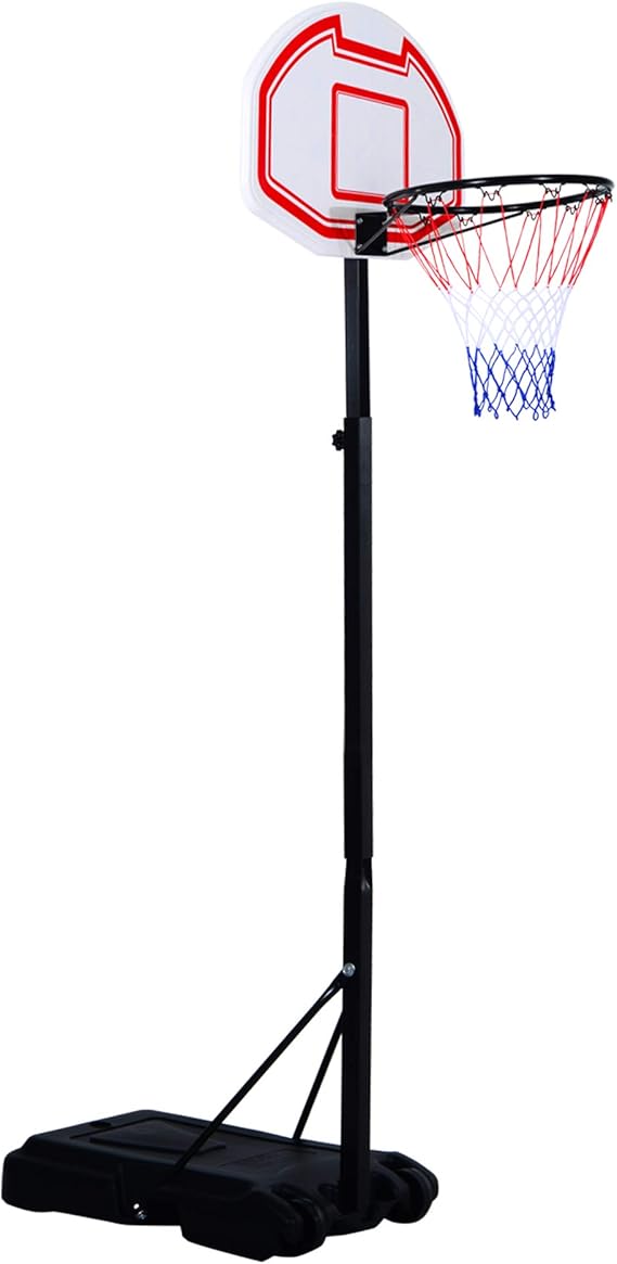 Bee-Ball Canestro Da Basket Regolabile Per Bambini 4-10 Anni, Altezza 165-205 Cm