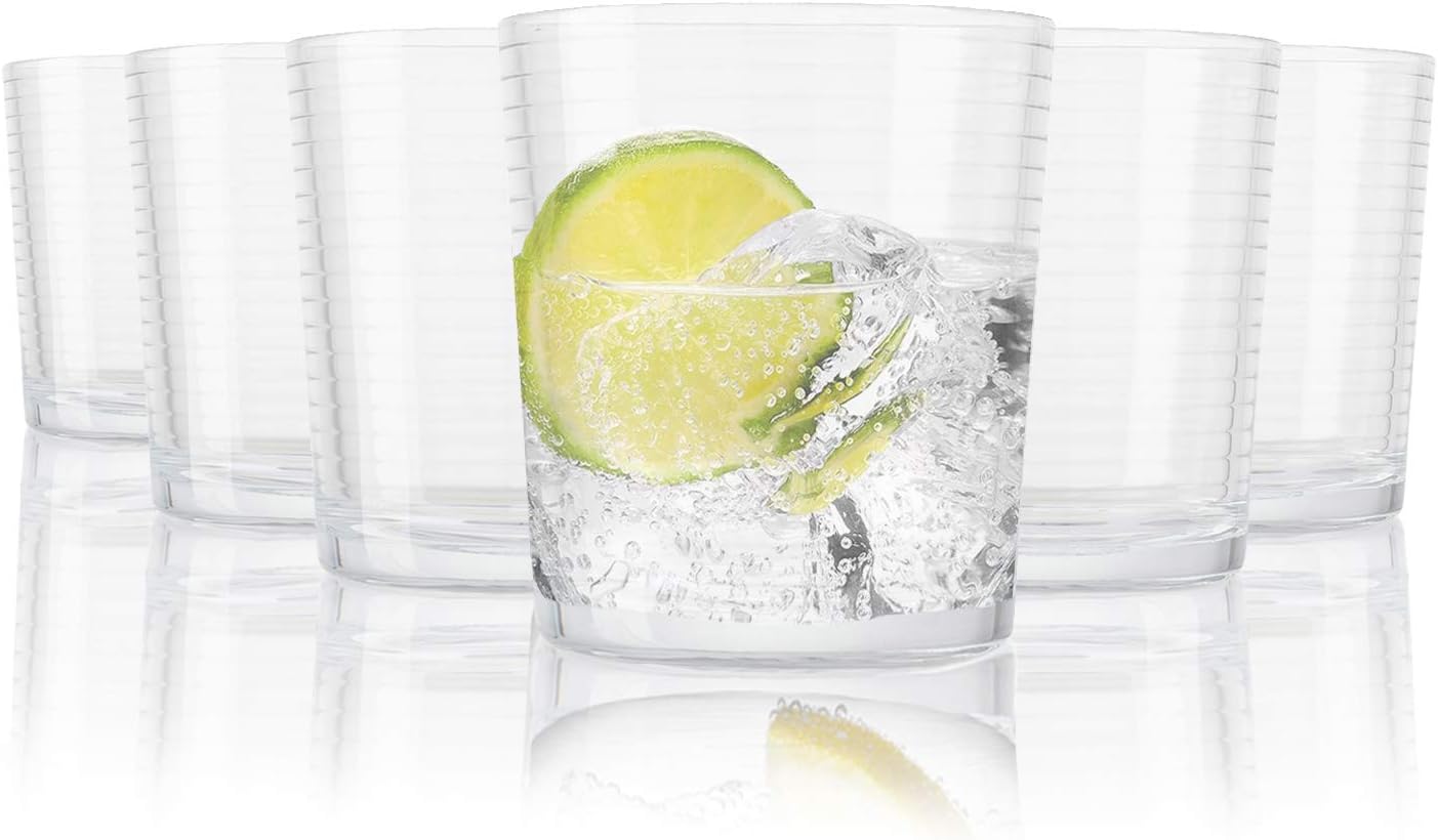 Tivoli Ambiance Waterglasses - 390 ml - Set of 6- High-Quality Glasses - Dishwasher Safe - Crystal Glasses