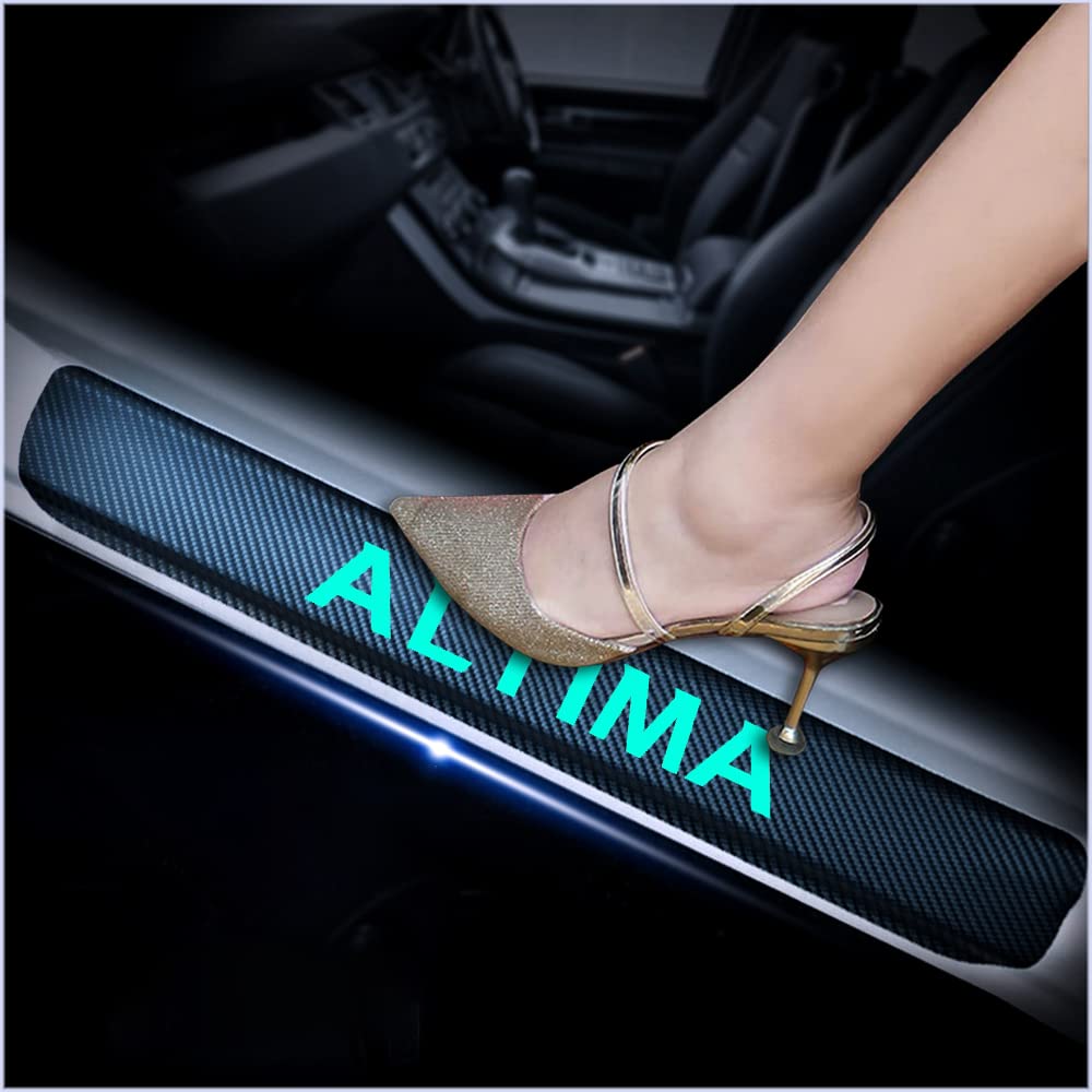 kaiweiqin 4Pcs Car Door Sill Scuff Plate Cover for