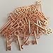 Mixed Set of 30 Vintage Old Look Skeleton Keys Fancy Heart Bow Necklace Pendants (Rose Gold)