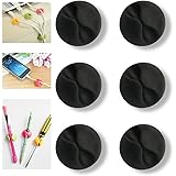 Philonext Desktop Cable Organizer - Wire Clips Cord Organize for Your Computer- Electrical, Charging or Mouse Cord - 6pcs Black