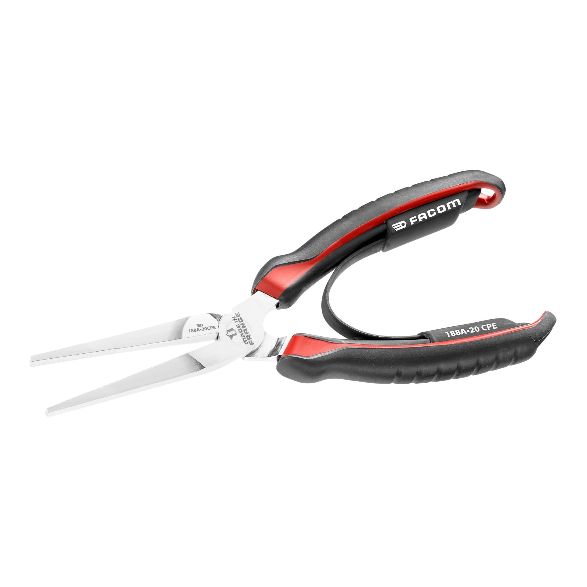 Facom 188 a.20cpe Flat Nose Pliers, 200 mm, Red/Black