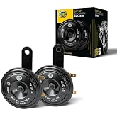 HELLA 012588151 Black 77mm 12V BX Disc Horn Kit (Universal Fit)