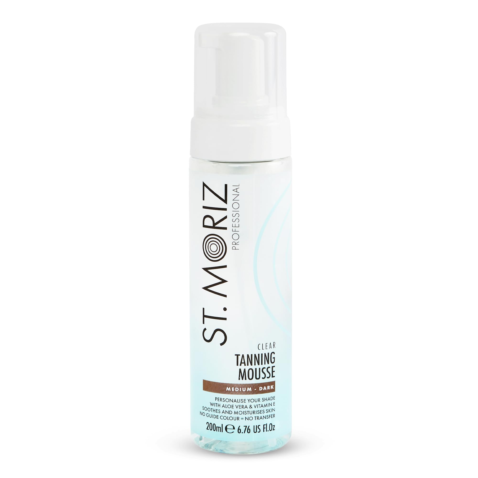 St Moriz Professional Instant Clear Tanning Mousse in Medium to Dark | Fast Drying Vegan Fake Tan | With Aloe Vera & Vitamin E | Light Glow in 1 Hour, Deeper Glow After 8 Hours | Cruelty Free | 200ml