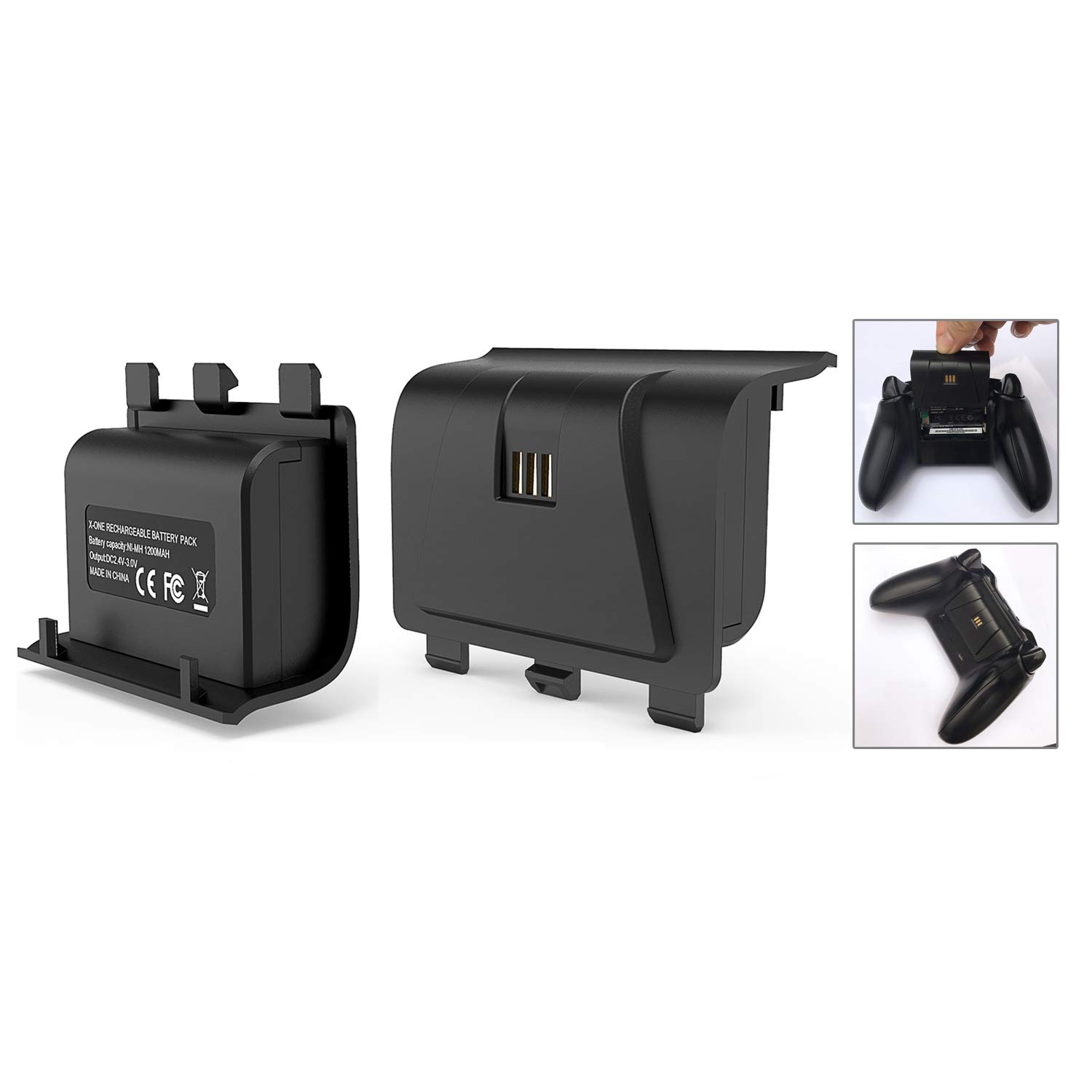 YCCTEAM Xbox one Controller Charger with Rechargeable Battery Packs, Dual Slot Fast Charging Dock Station Controller Stand with Batteries Accessories Kit for Xbox one