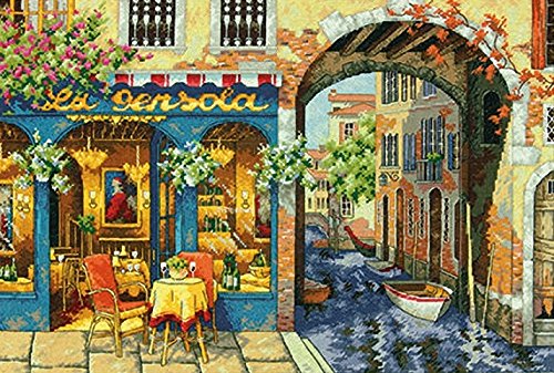 Dimensions Crafts The Gold Collection Counted Cross Stitch Kit, Charming Waterway