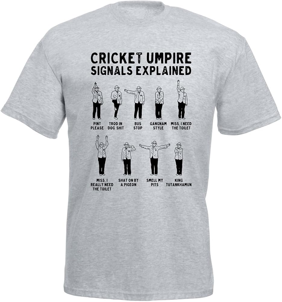 Cricket Umpire Signals TShirt Amazon.co.uk Clothing