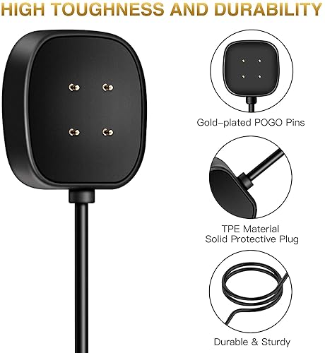 2-Pack] Charger Cable Compatible with Smart Watch Fitbit Sense