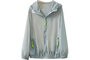 Women Lightweight Quick Dry Sun Protect Jacket Long Sleeve Hooded Hiking UPF 50+ Shirts Cooling Athletic Jackets