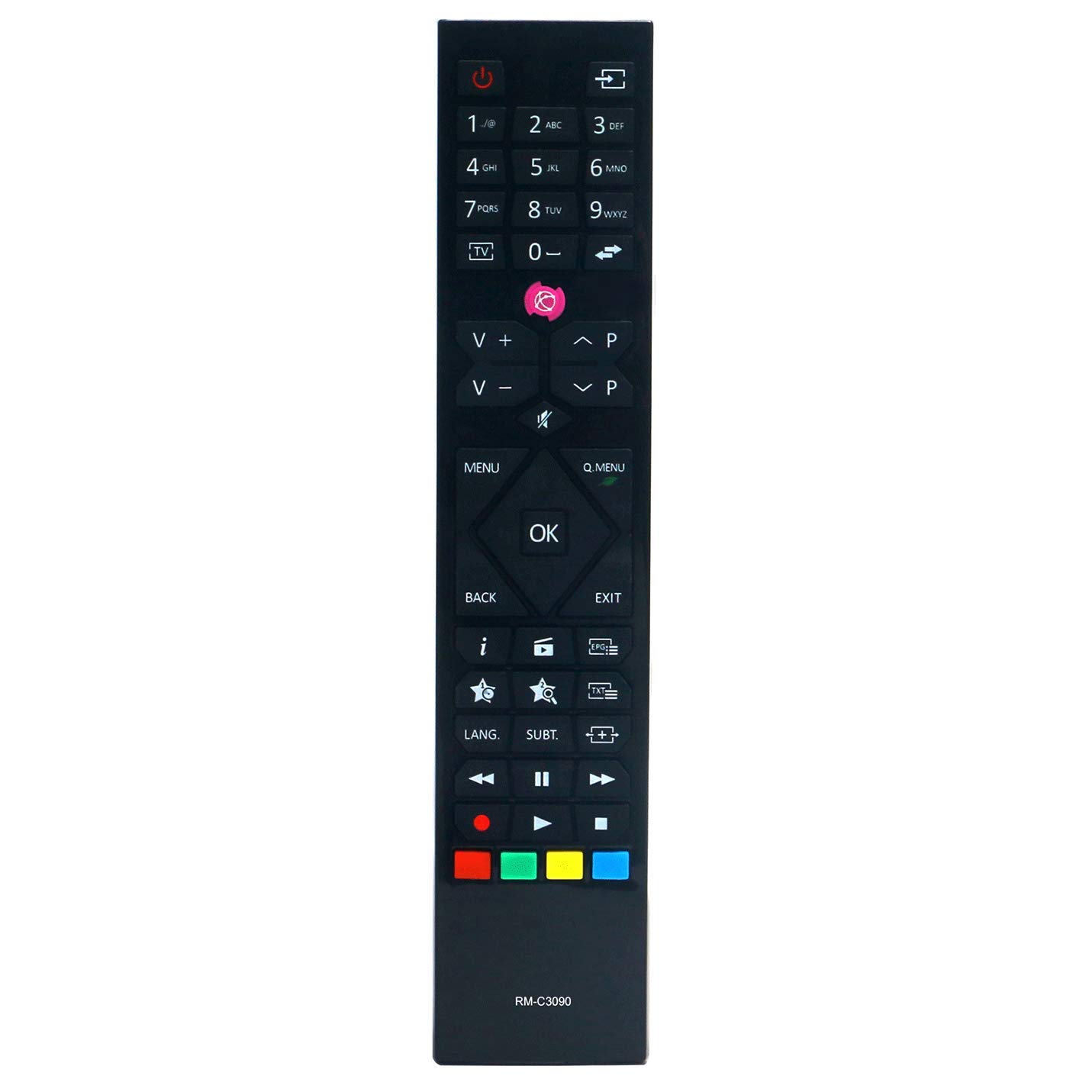VINABTY RM-C3090 RMC3090 30092064 Remote Control for Hitachi JVC Finlux LED/LCD SMART TV 32HB1T06I 32HB4C01H 32HB4C01K 32HB4T01A 32HB4C01