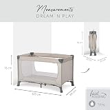 hauck Dream N Play Travel Cot, Lightweight Folding Playpen, Beige view 6