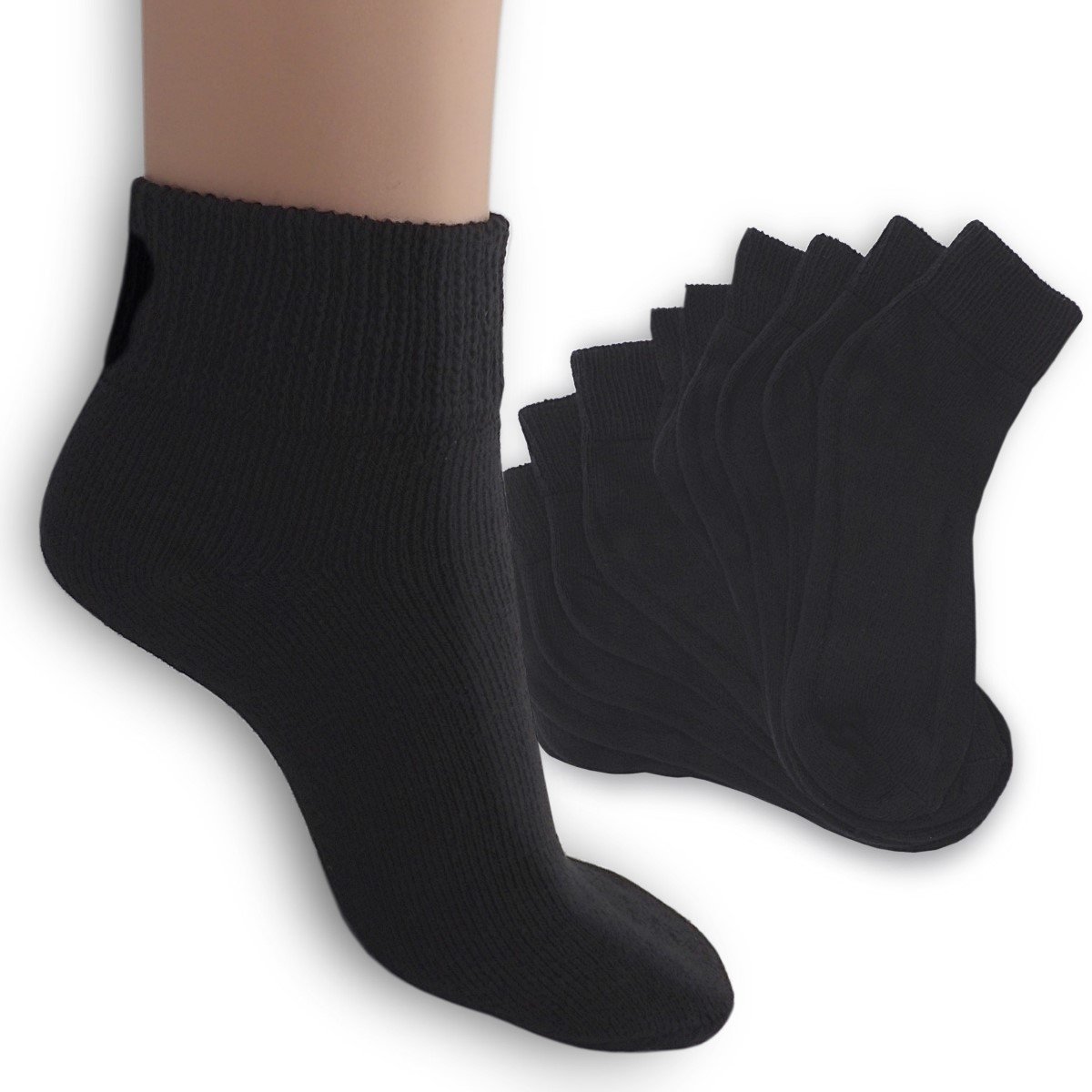 Socks 6pr Womens loose fit top Diabetic Crew Socks White 911 roegh.nl