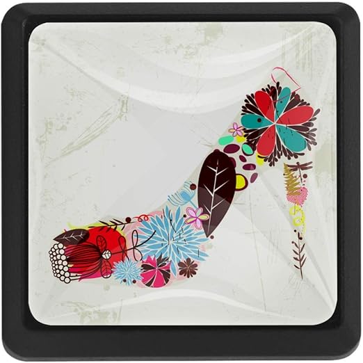 Stöckelschuhe (3) Quadratischer Knopf Möbelgriff Schrankgriff 3 Stück