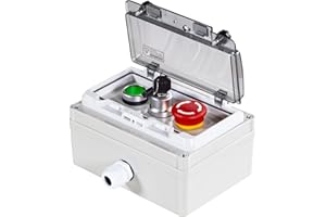 Push Button Box Ip67 Green Momentary Button Lock Push Button Key Switch Emergency Stop Button with Protective Cover Anti-Miso