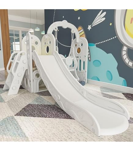 Castillo De Juegos 8 En 1 Para Niños De 1 A 3 Años – Tobogán, Túnel, Baloncesto Y Almacenamiento – Interior Y Exterior