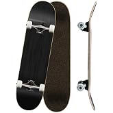 Pro Yocaher Complete Skateboard 7.75" Natural, Black, Checker, Camo &amp; More | 7-Ply Canadian Maple Wood, Heavy Duty Alloy Aluminum Trucks, ABEC-9 Bearings, 54mm Polyurethane Wheels, BlackWidow Grip Tape