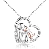 YFN Sterling Silver Keepsake Dog Pendant Necklace Dog Lover Memorial Gifts for Women