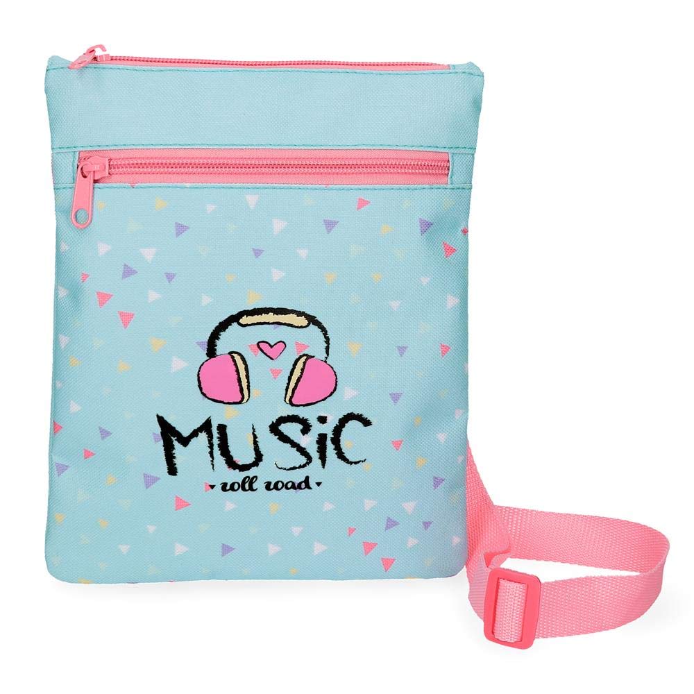 Roll Road Music Shoulder bag Blue 20x24 cms Polyester