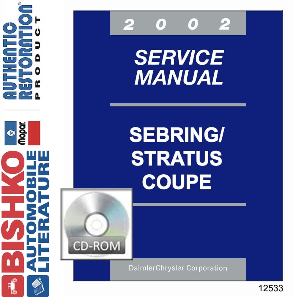 Amazon.com: bishko automotive literature 2002 Chrysler Sebring Dodge  Stratus Shop Service Repair Manual CD Engine Wiring: Automotive