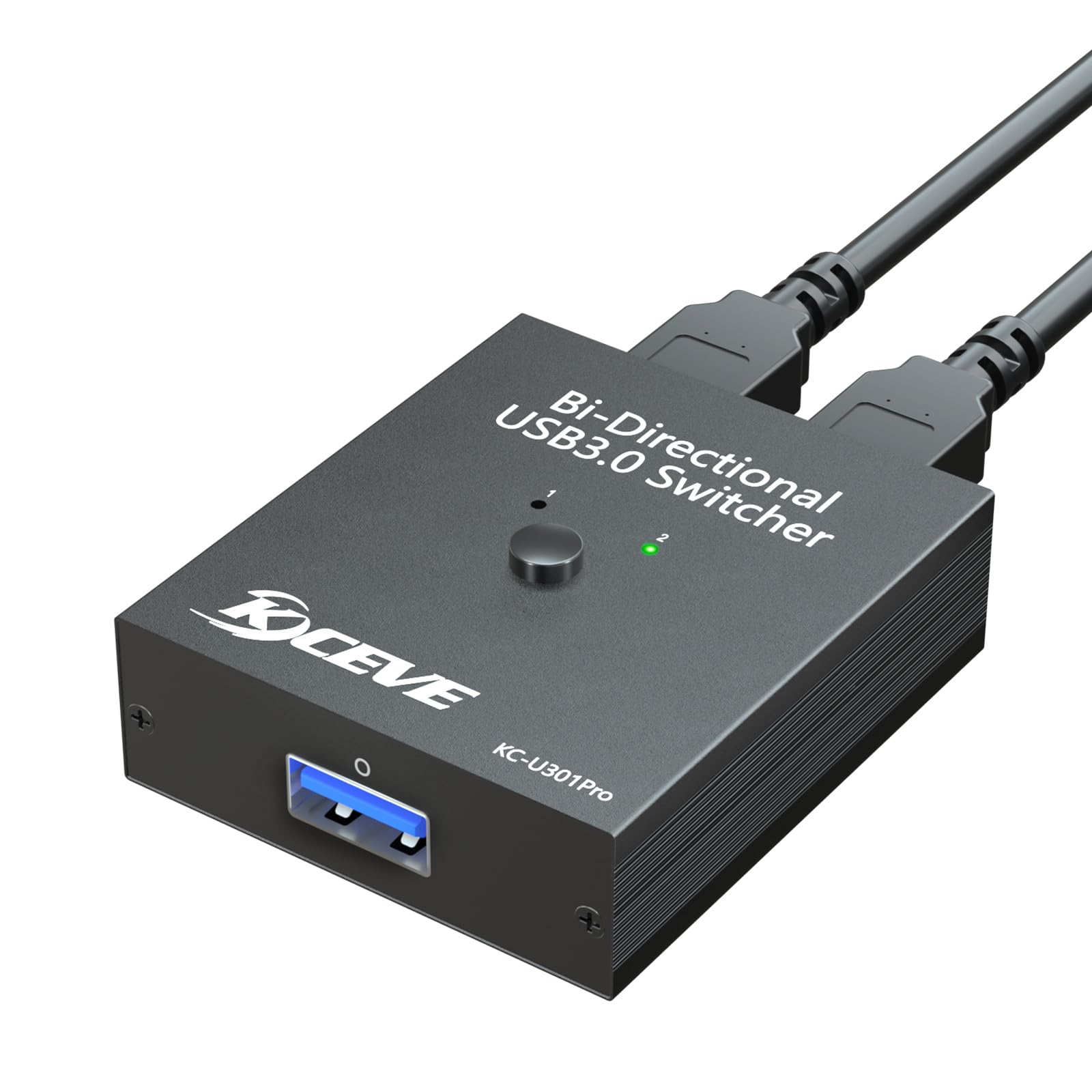 Photo 1 of USB 3.0 Switch Selector, Bi-Directional USB Switch 2 in 1 Out / 1 in 2 Out, MLEEDA USB Switcher for 2 Computers Share Keyboard Mouse Scanner Printer