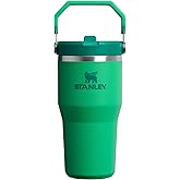 STANLEY IceFlow 2.0 Flip Straw Tumbler, 20 oz, Meadow | Easy Carry Handle | Twist On Lid and Flip Up Straw | Leak Resistant Water Bottle | Insulated Stainless Steel | BPA-Free