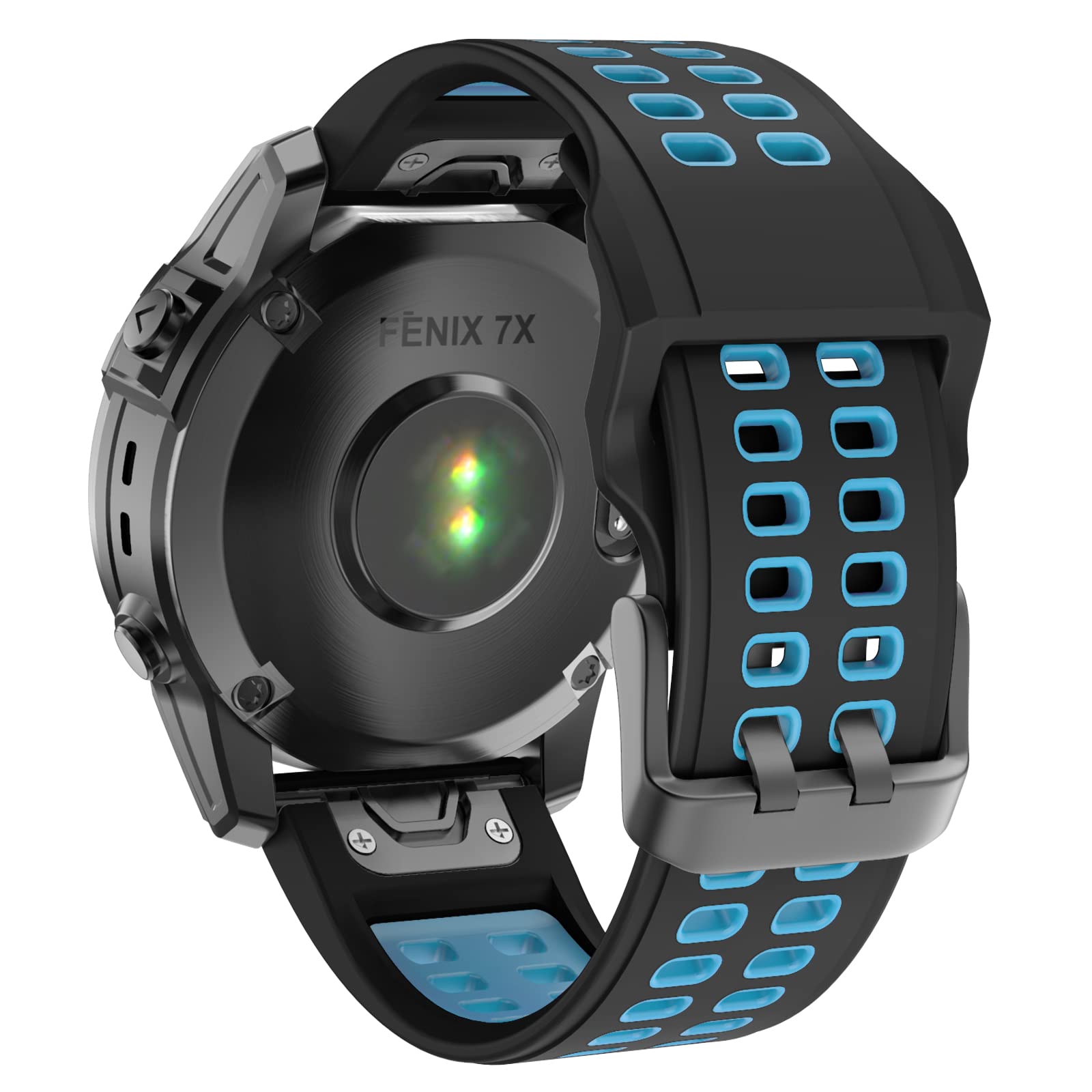 ISABAKE Watch Strap for Fenix 6X/7X/5X, 26mm QuickFit Silicone Wristband for Enduro 2/3, Tactix Delta, Fenix 3 HR