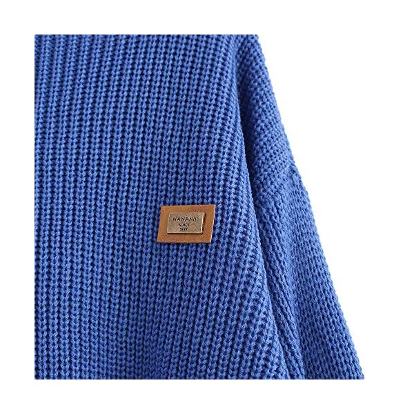 ZAFUL Women's Oversized Sweater Crewneck Lantern Sleeve Loose Pullover Chunky Sweater Knit Jumper Tops - Image 4