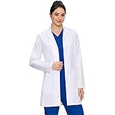 Professional Women's Lab Coat, 3-Pocket Medical Lab Coat for Science Chemistry and College