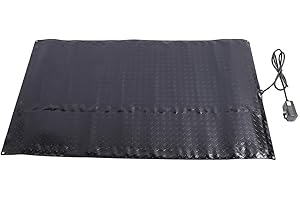 Depisuta Heated Snow Melting Mat, 30 X 48inch Non Slip Heated Outdoor Mats Snow and Ice Melting Mats for Winter Outdoor Stair