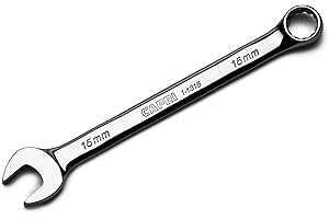 Capri Tools 15 mm Combination Wrench, 12 Point, Metric, Chrome (1-1315)