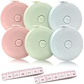 60IN Retractable Tape Measure*6+Soft Measuring Tape for Body Measurements*2 | 150mm Premium Sewing Tape Double Scale Vinyl Ru