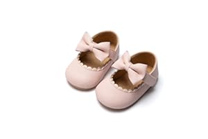 YWY Baby Girls Shoes Princess Bowknot Non-Slip Mary Jane Shoes First Walkers Shoes