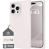 Cocomii Retangle Case for iPhone 14 Pro Max, Compatible with MagSafe, Matte Ivory Silicone