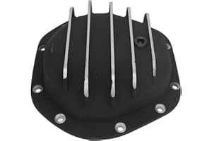 Differential Cover H50720016 Front Rear Polished Aluminum Differential Cover for F‑100 Dana 44 (Black)