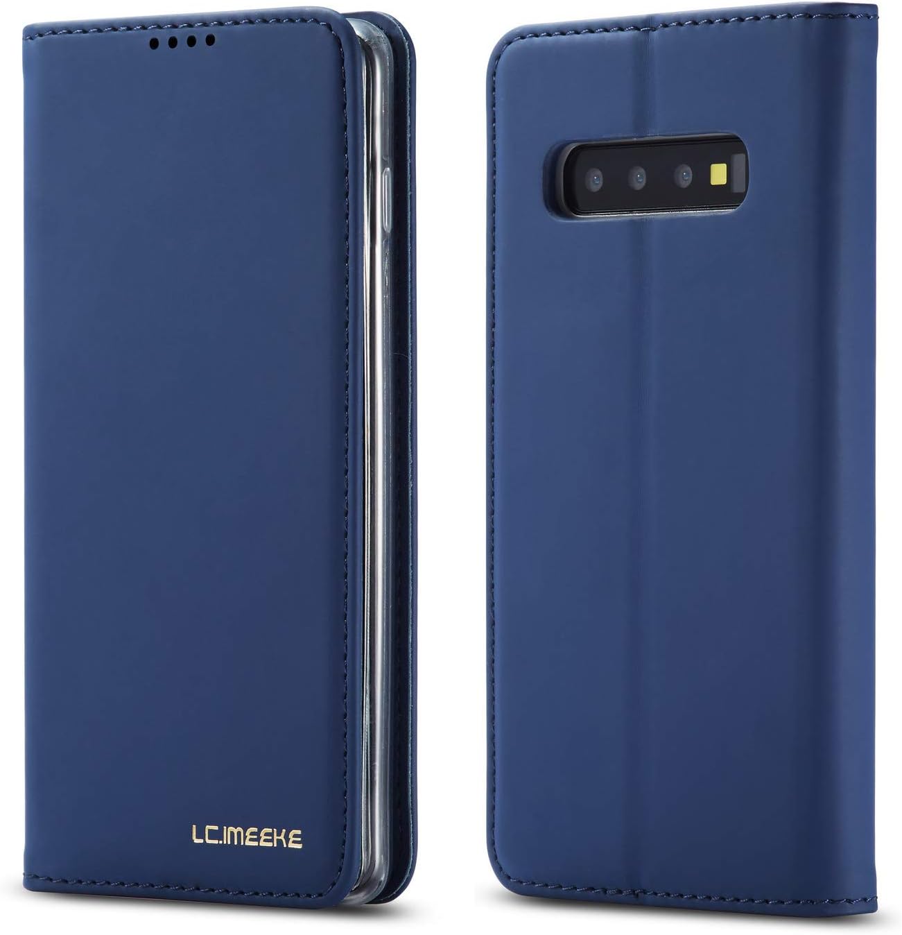 DEFBSC Samsung Galaxy S10e Flip Wallet Case with Kickstand Card Slots,Magnetic Closure Shockproof PU Leather Folio Flip Case for Samsung Galaxy S10e(Blue)