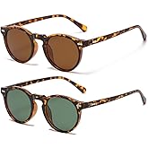 Gleyemor Kids Polarized Cute Round Sunglasses for Kids Girls Boys Age 3-8