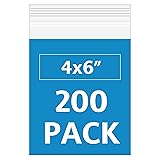 Bonison Small Plastic Bags - 200 Count 4 x 6 inch