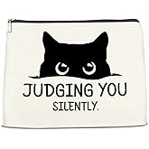 NGAEAK Cat Themed Makeup Bag Cat Gifts Cosmetic Bag Gifts for Teen Girls Women Travel Zipper Makeup Pouch
