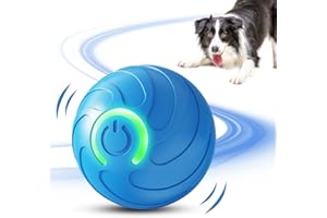 hoehew Vibrating Dog Ball, Moving Dog Ball, USB Rechargeable Shaky Ball Toy for Dogs, Interactive Dog Bouncing Ball, Automatic Moving Dog Toy Ball for Small Medium Large Dogs (Blue)