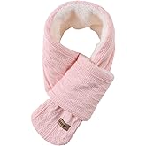 OMUKY Kids Scarf Fleece Warm Knitted Scarves for Girls Boys Toddler Cold Weather Soft Neck Warmer