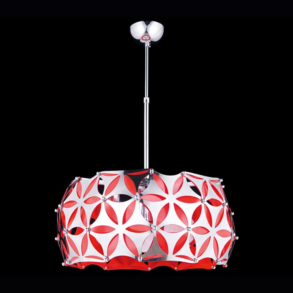 Klas - 3 Light/ Flower Designed Red Chandelier (3XE27 MAX.60W)