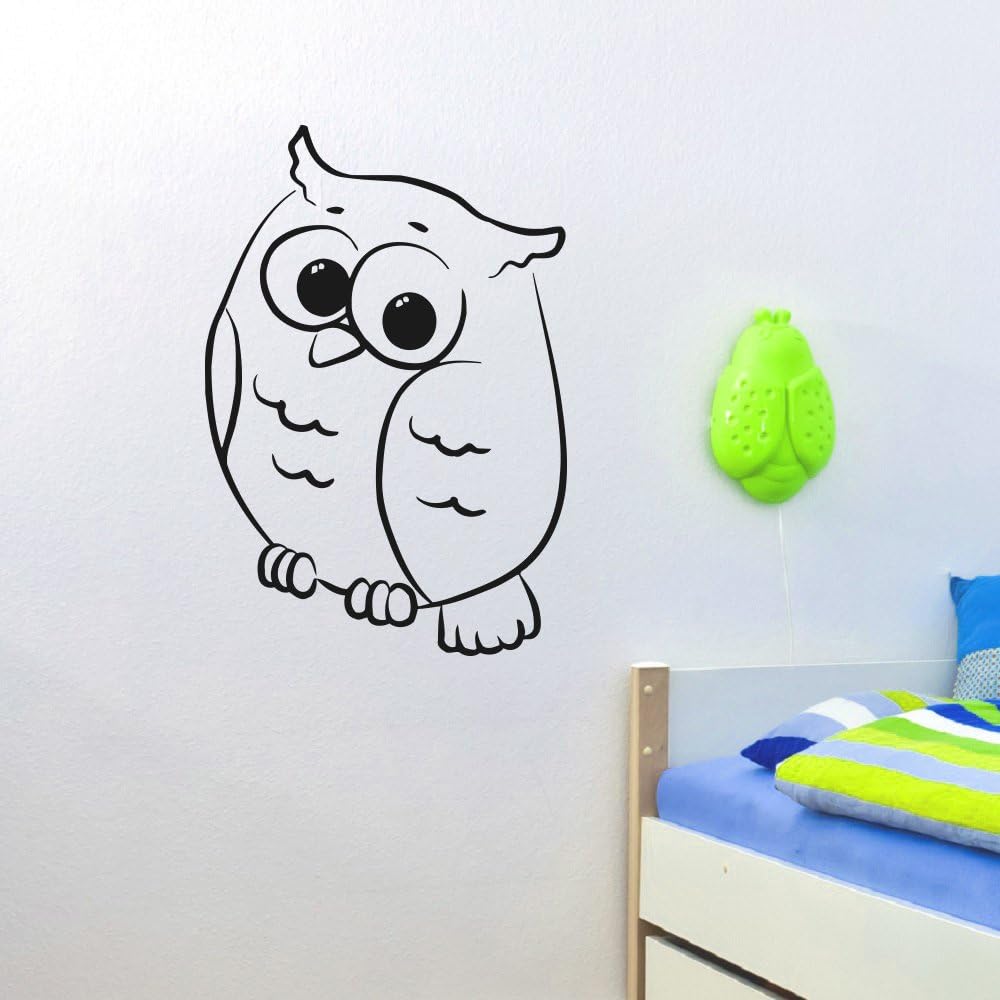 Amazon Com Wall Decal Vinyl Sticker Cartoon Funny Owl Baby Room Nursery Decor Sb264 Home Kitchen
