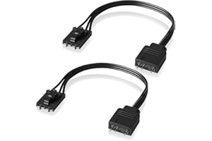EZDIY-FAB Adapter Cable for Corsair RGB HUB, Lighting Node CORE, Commander CORE and iCUE Commander CORE XT, Smart RGB Lighting, Connect to Any 5V 3-Pin ARGB Devices (2 x 10cm)