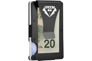 CARAKNOTS Groomsmen Gifts Groom Gifts from Bride Wedding Bachelor Groomsman Proposal Engraved Slim Wallet for Men