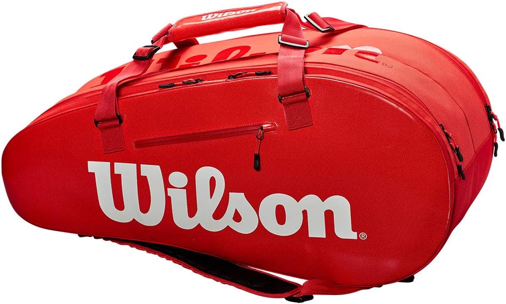 Wilson Super Tour 2 Compartment Large - Red/White : Sports & Outdoors